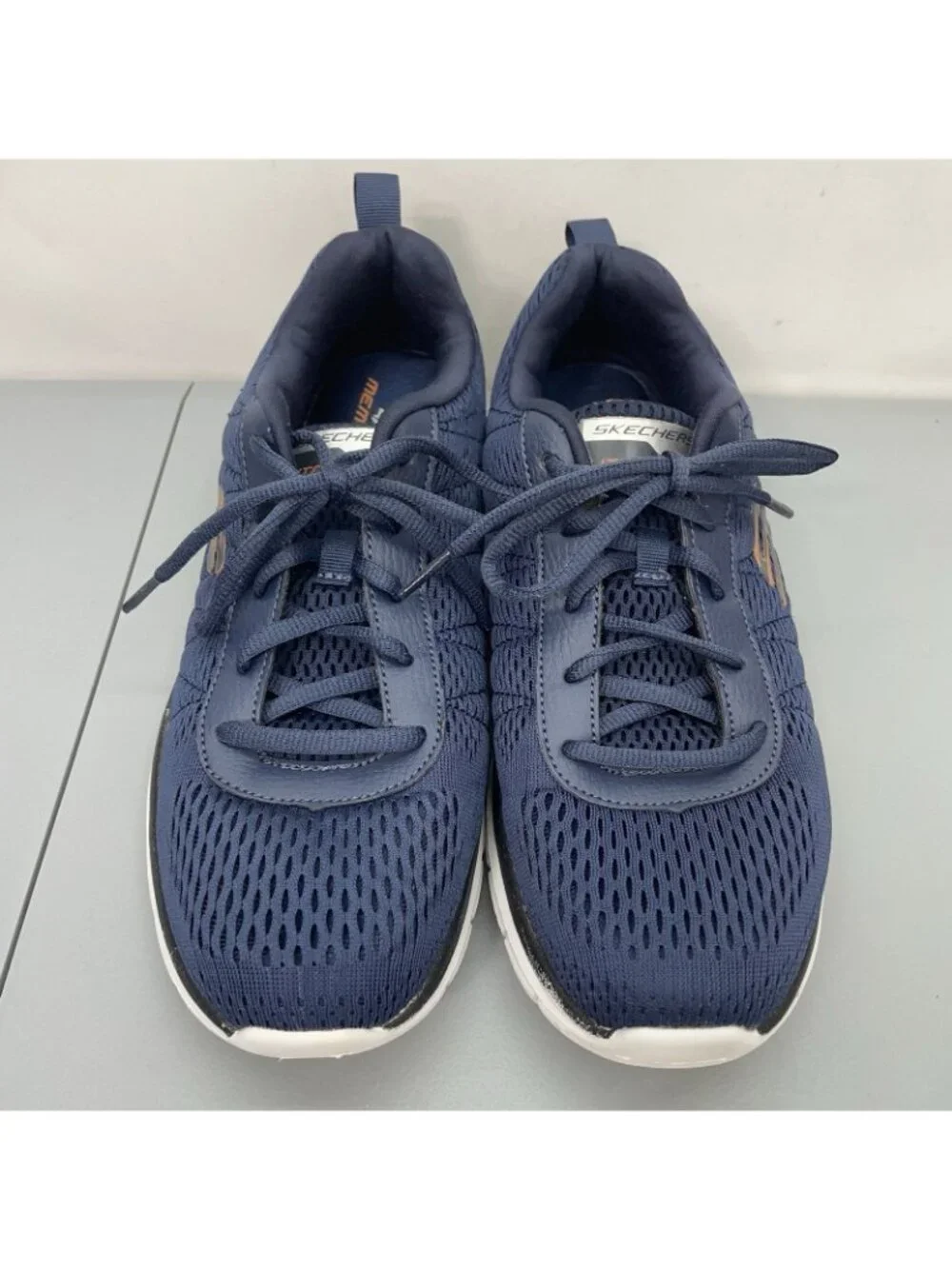 Skechers Track Moulton Sneakers Shoes Lightweight Trainers Comfort Blue Mens 8.5